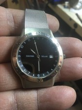 orologio vintage a carica solare funzionante sportivo cinturino metallo