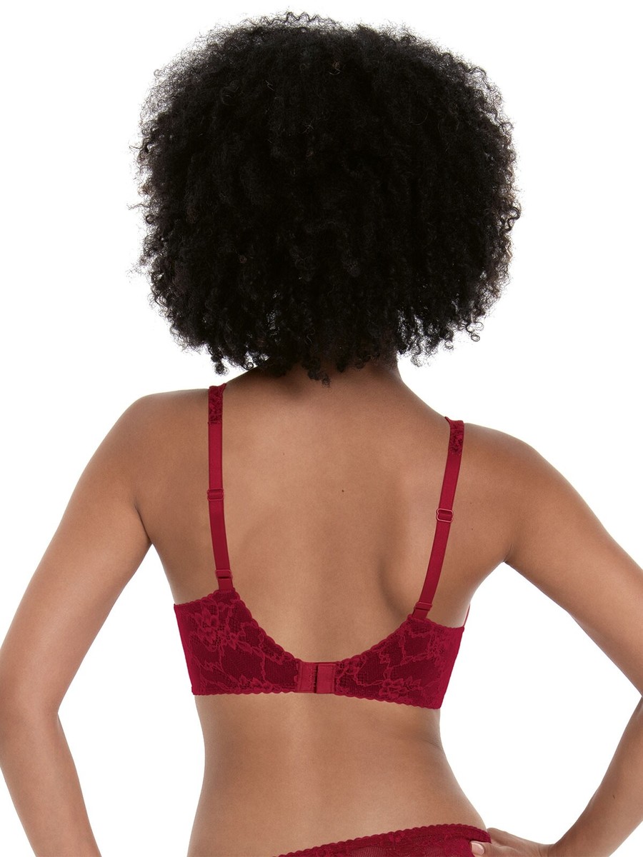 Anita Women's Bobette 5291 Underwired Padded Bra - Ruby Red, Floral Lace, 36C, Adjustable Straps