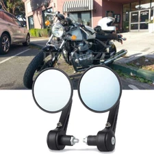 Motorcycle Round 7/8" Bar End CNC Mirrors For Continental GT 650 350 550 535 500