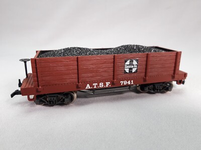 Wagon Tombereau Pocher HO (1/87) - ATSF 7941 - Chargement Charbon - Marron - Occasion