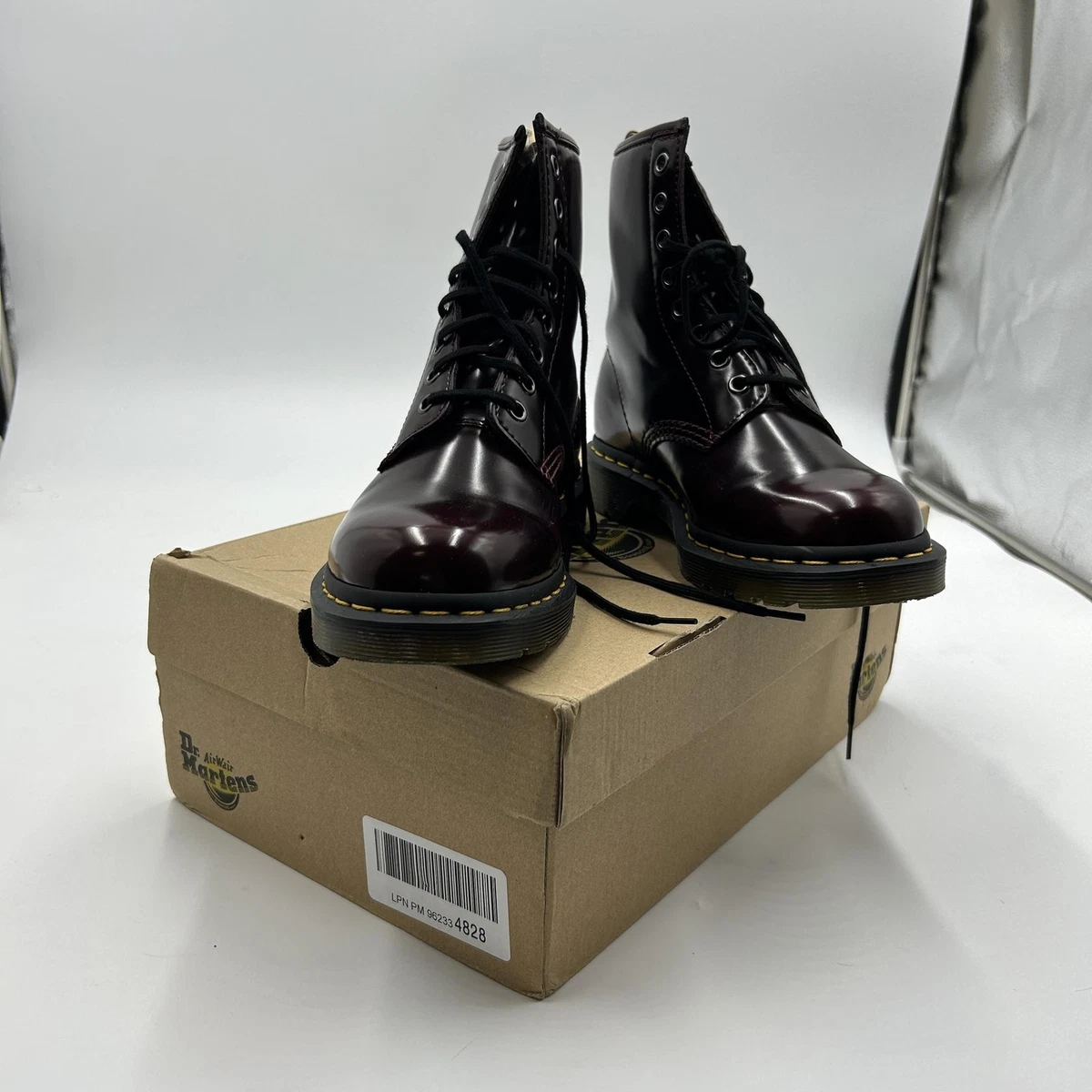 dwaas Kardinaal Controle Dr. Martens Vegan 1460 Lace Up Boots, Cherry Red, Size 7 | eBay