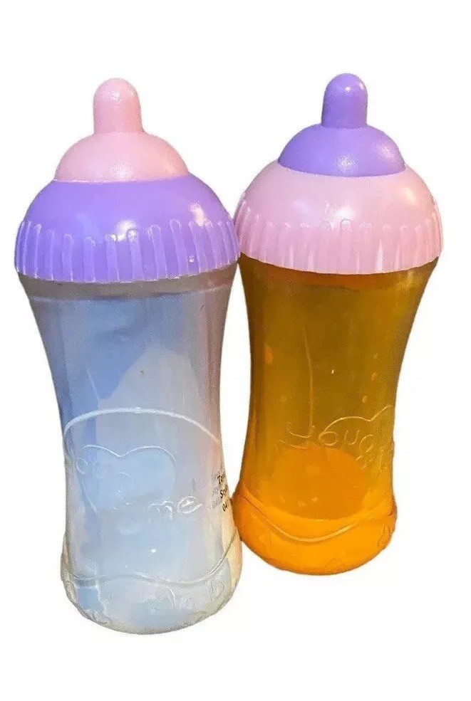 You Me Doll Baby Bottle Lot Magic Disappearing Milk Orange Juice