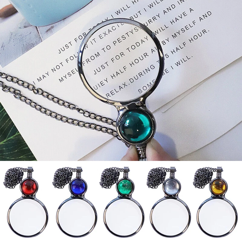 Vintage magnifying glass sale necklace