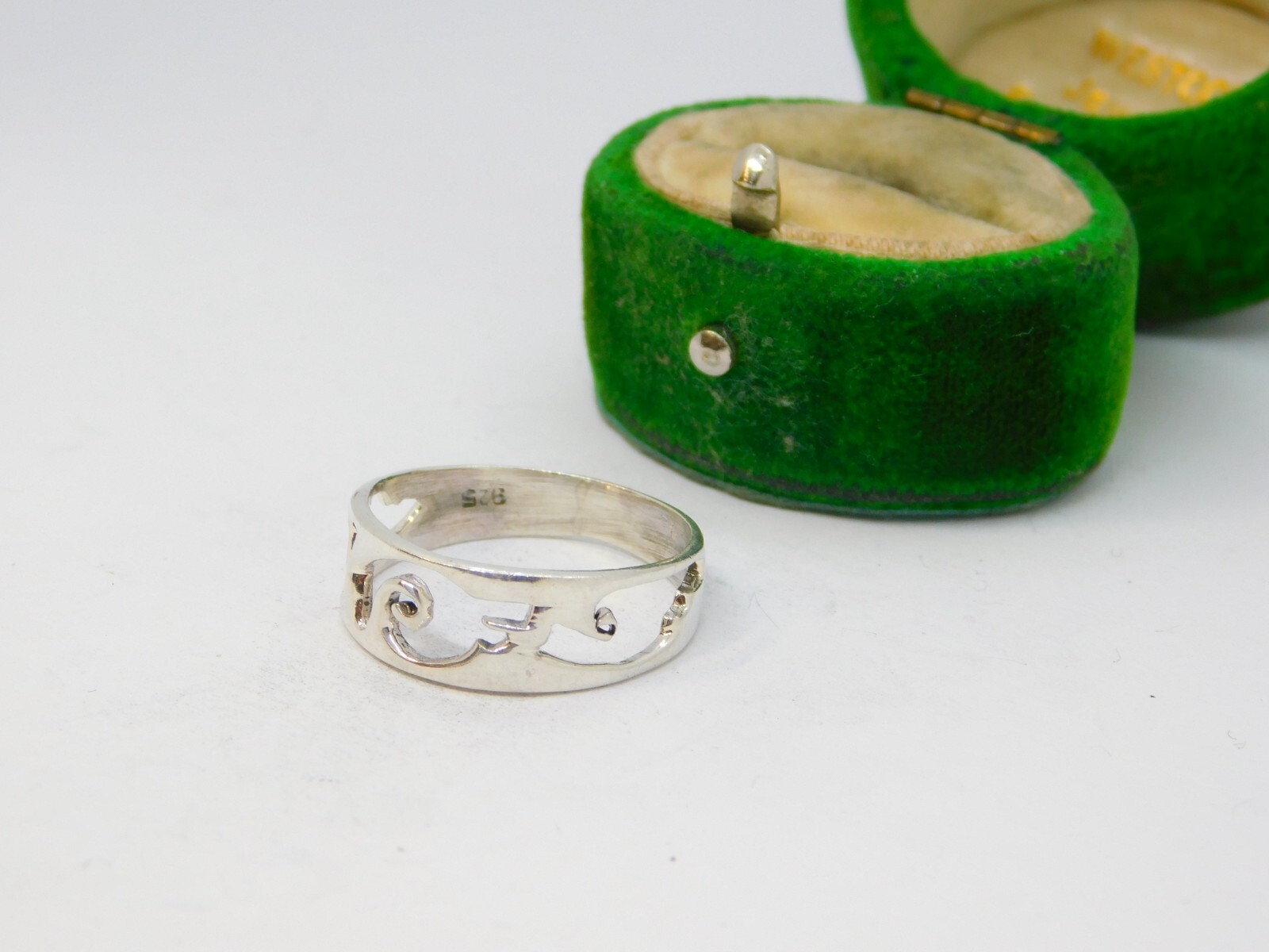 Sterling Silver Cutwork Wave Design Ring Vintage … - image 3