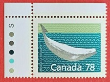 Canada Stamp #1179 Mammal Definitive - Beluga Whale MNH 1990