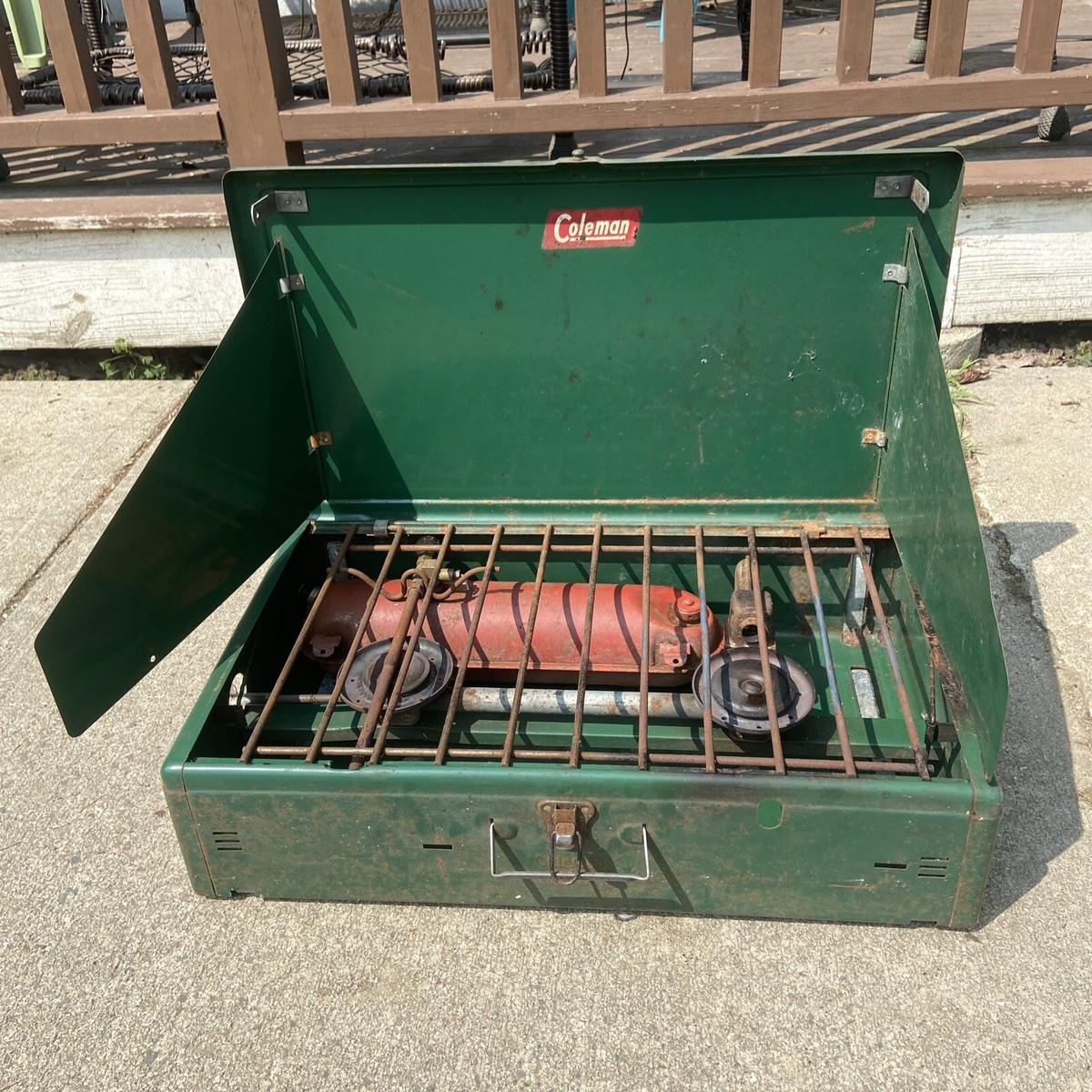 Vintage Coleman Model 413E Two Burner Gas Camp Stove | eBay