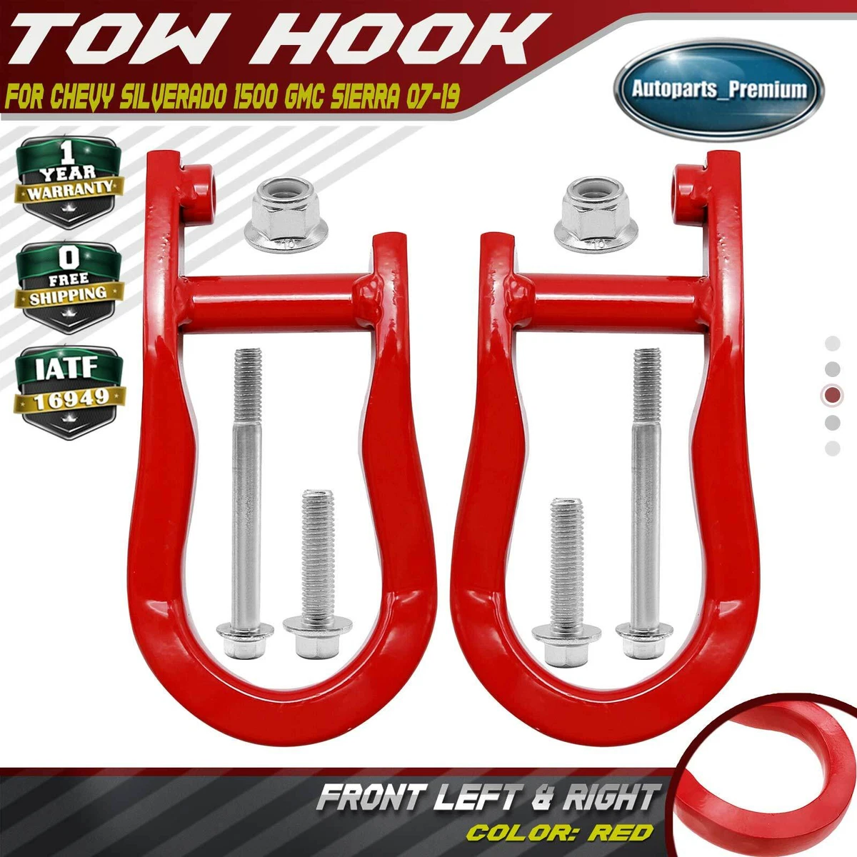 Chevy red 2024 tow hooks