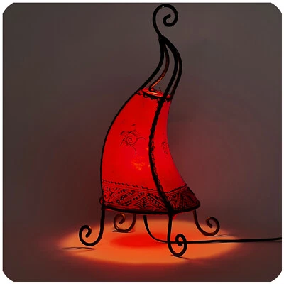 Orientalische Marokkanische Stehlampe Leder Lampe Hennalampe Lederleuchte Coq  - Bild 1 von 4