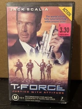 T-Force - Justice With Attitude - VHS Video Ex Rental - Jack Scalia - Action B9