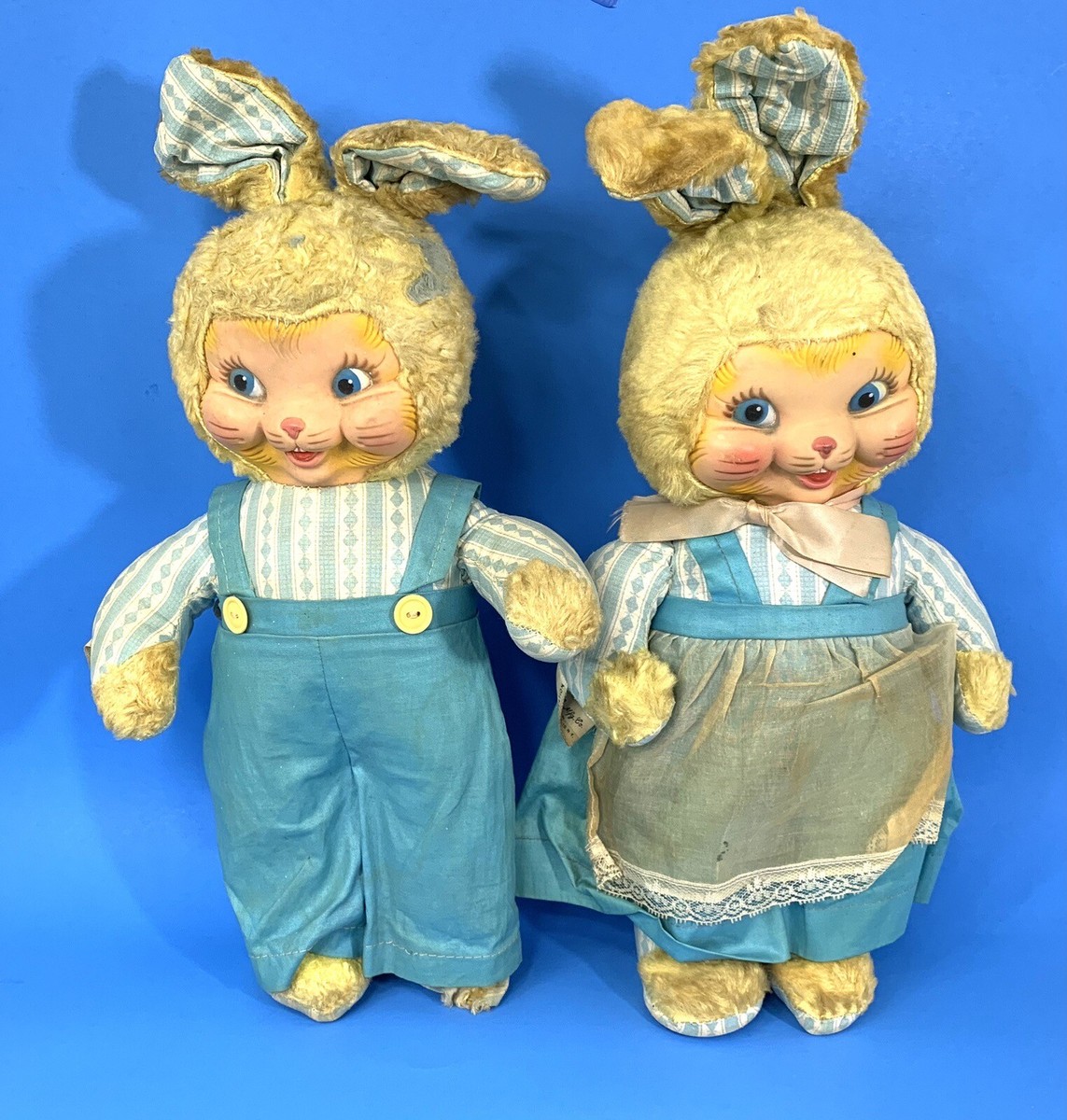 RARE Vintage GUND Plush Rubber Face Doll Rabbit Bunny Girl RARE Vintage GUND Plush Rubber Face Doll Rabbit Bunny Girl