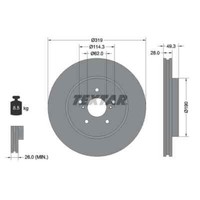 Textar 2X Bremsscheibe 92171503