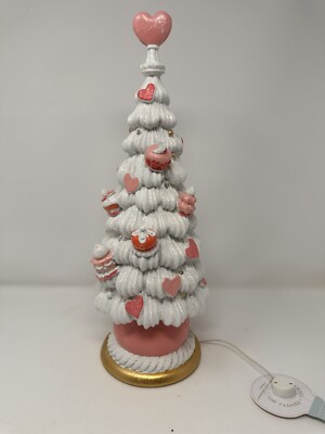 Valentine LED Frosting Tree With Pink & Red Treats, Cupcakes & Cashmere 16 , NEW