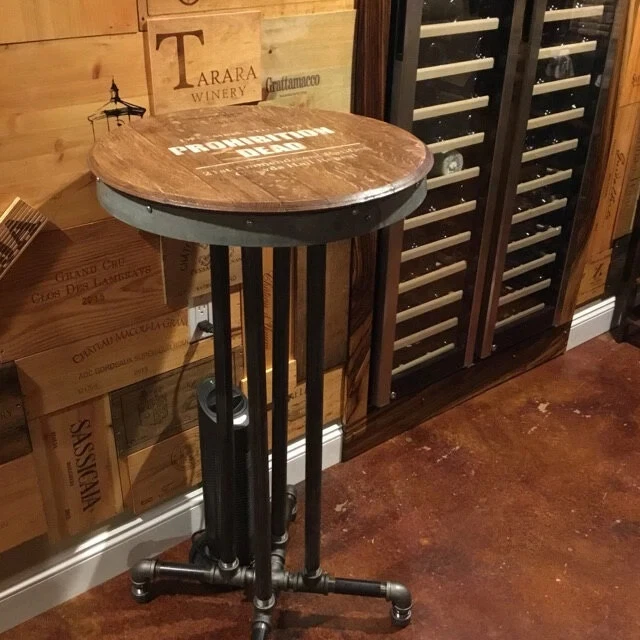 Black Pipe Table Base "DIY" Parts Kit, 3/4” pipe x 30" Tall PUB Table Frame Kit - Image 2 of 4