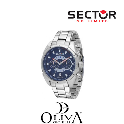 OROLOGIO SECTOR NO LIMITS 330, IN ACCIAIO, QUADRANTE DIAL BLU