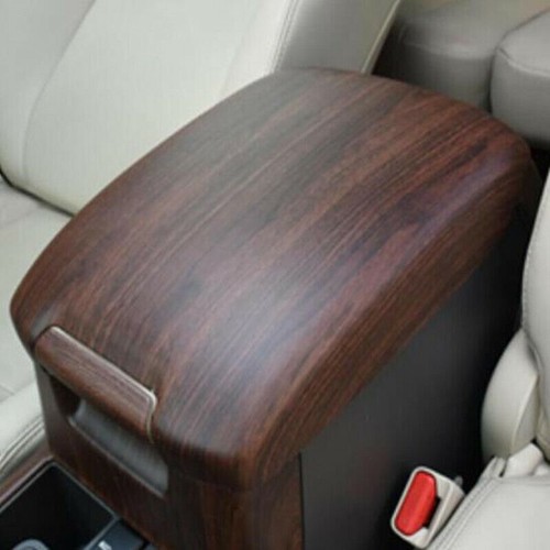 2*For Toyota Prado Fj150 2010-21 Wood Grain Style Central Armrest Box Cover Trim - Picture 2 of 6