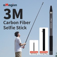 3M Carbon Fiber Invisible Selfie Stick Extension Stick For Insta360/DJI/GoPro