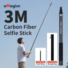3M Carbon Fiber Invisible Selfie Stick Extension Stick For Insta360/DJI/GoPro