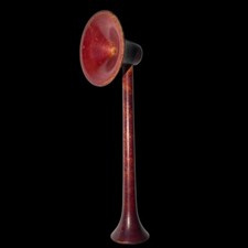 Antique Wooden Monaural Stethoscope - Two-Piece Design Red Painted 6.3 inches