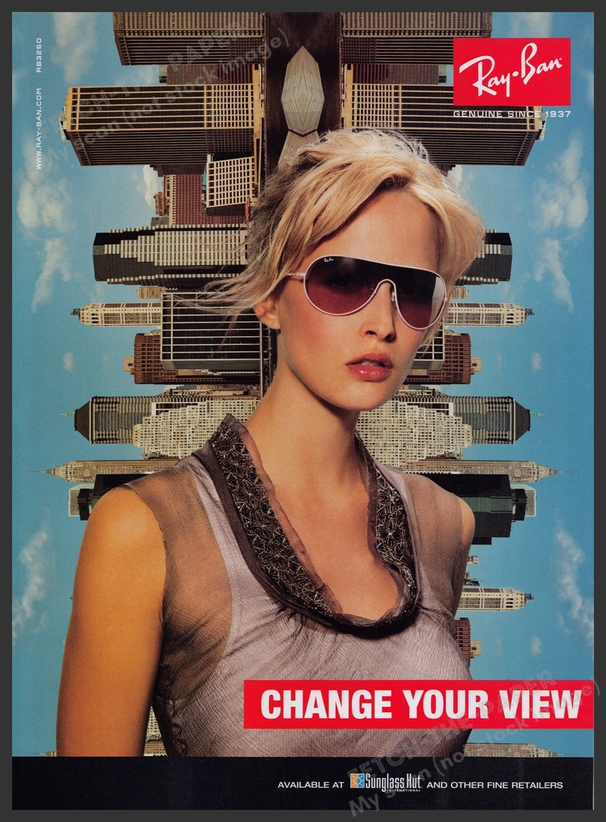 Ray-Ban Sunglasses 2000s Print Advertisement 2005 Change Your View