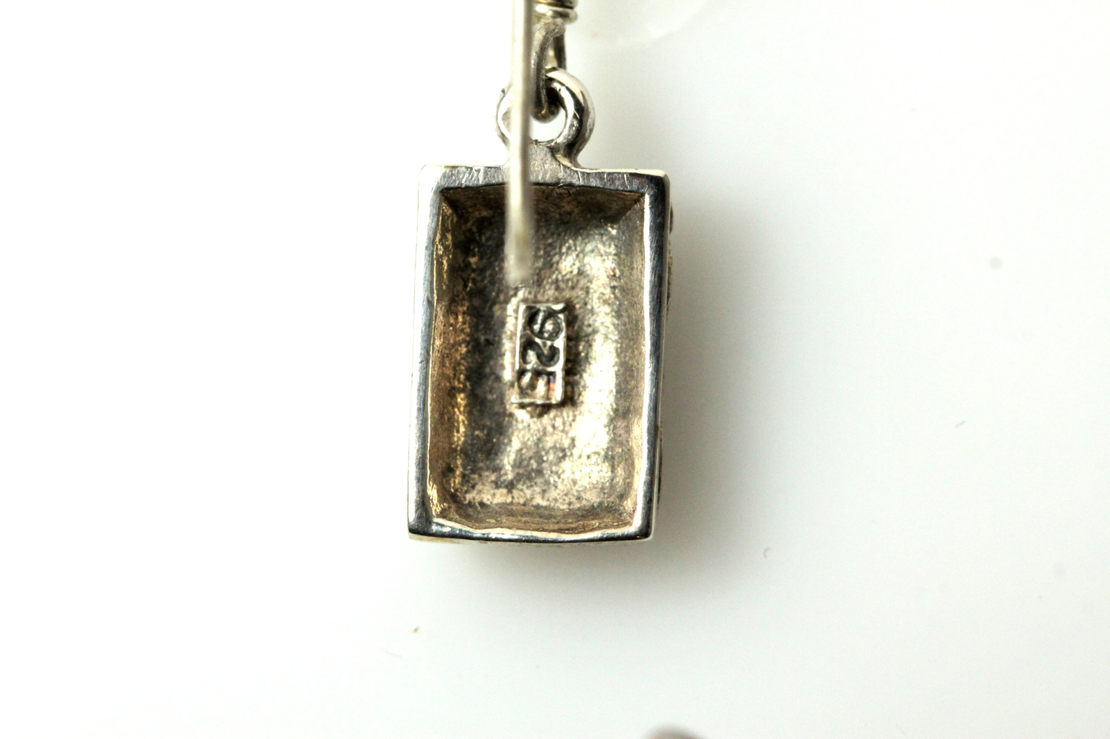 Small 925 Sterling Silver Rectangular Four Color … - image 10