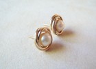 14k Yellow Gold Pearl Stud Earrings 1.97 Grams — photo 6