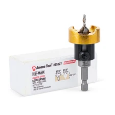 Amana Tool - 55227 Carbide Tipped 82 Countersink Adjustable Depth Stop amp X
