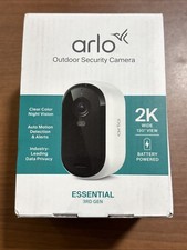 Arlo Essential Security Camera 3rd Gen-2025 Release 2K Wide 130View NEW IN BOX