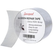 Grey Window Screen Repair Tape, 2IN X 15FT 180IN x 15FT, Gray