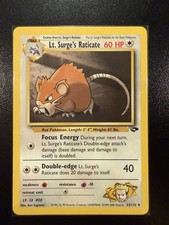 Lt. Surge's Raticate 53/132 Gym Challenge Pokemon Card