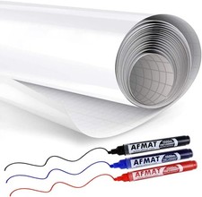 White Board Sticker Dry Eraser Paper Wall Upgrade PET-No Ghost 1.45 x 11 ft