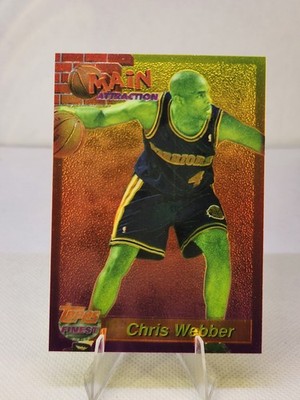 1993-94 Topps Finest - Main Attraction Chris Webber #9 Rookie 2