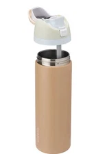 owala water bottle 24 oz tan green light weight