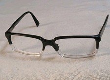 GIORGIO ARMANI GA 585 VHB EYEGLASSES BLACK CLEAR MEN'S 55-16-140 ITALY