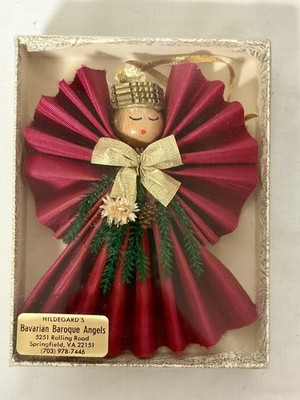 Hildegard's Bavarian Baroque Angels Made in the USA Christmas Tree Ornament -NEW