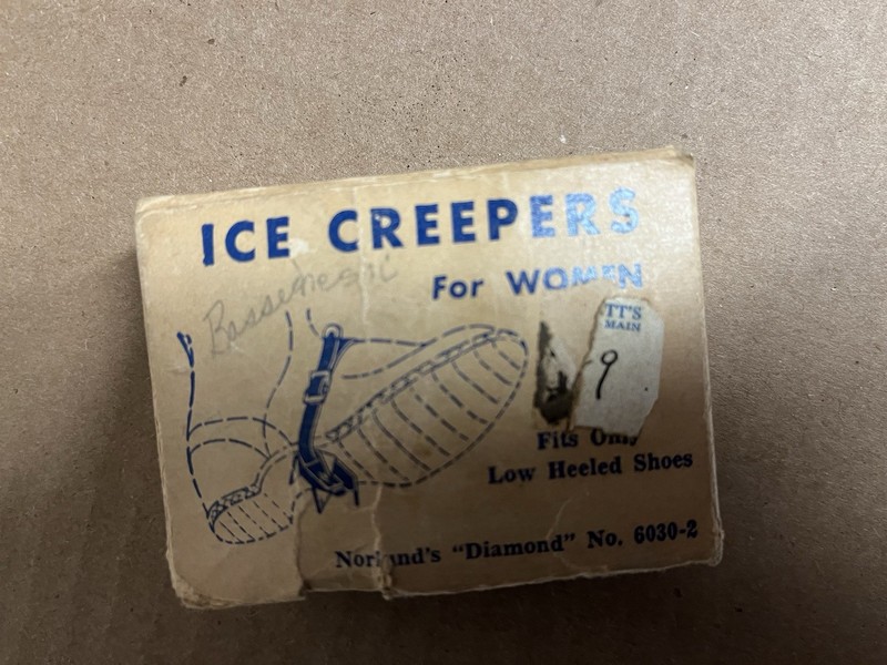 Vintage Diamond Ice Cleats For Women. Metal Spiked Plates For Shoes & Walking