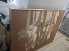 Hand Stitched Picture Frame Of Flowers And Kelp Vintage — photo 2