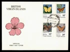 DR WHO 1991 BRITISH VIRGIN ISLANDS FDC BUTTERFLY COMBO R65102