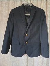 Lauren Ralph Lauren 18R Navy Blue 100 Wool Gold Button Blazer Jacket Sport Coat