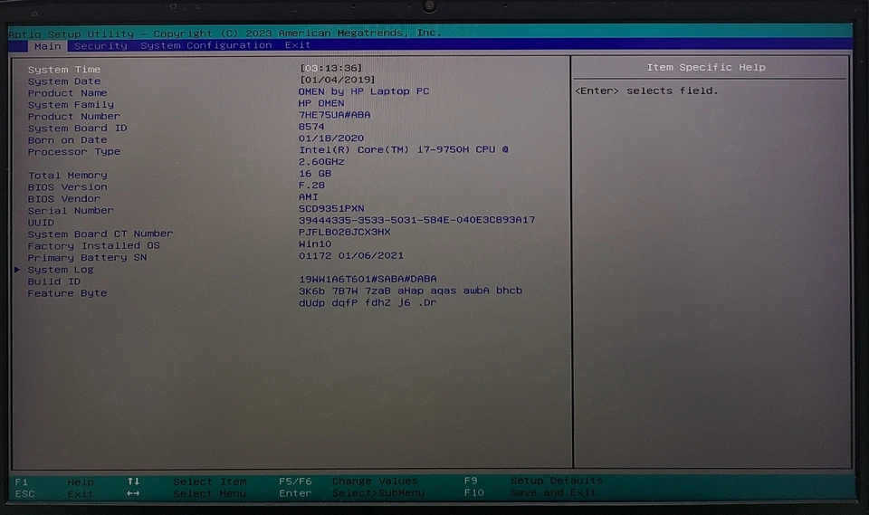 HP OMEN 15-dc1088nr Laptop Intel i7 9750H 16 GB RAM RTX 2060 NO HD/OS (FL) - Image 2 of 4