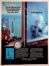 GE General Electric Vintage Magazine Ad Silicone Seal Insulating Glass 1970s