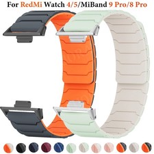 Magnetic Silicone Band for Xiaomi Mi Band 8 9 Pro Redmi Watch 4 5 6 Strap Wrist