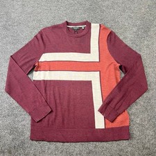 TED BAKER Roika Color Block Crew Neck Wool Sweater Men's Size 3 S 