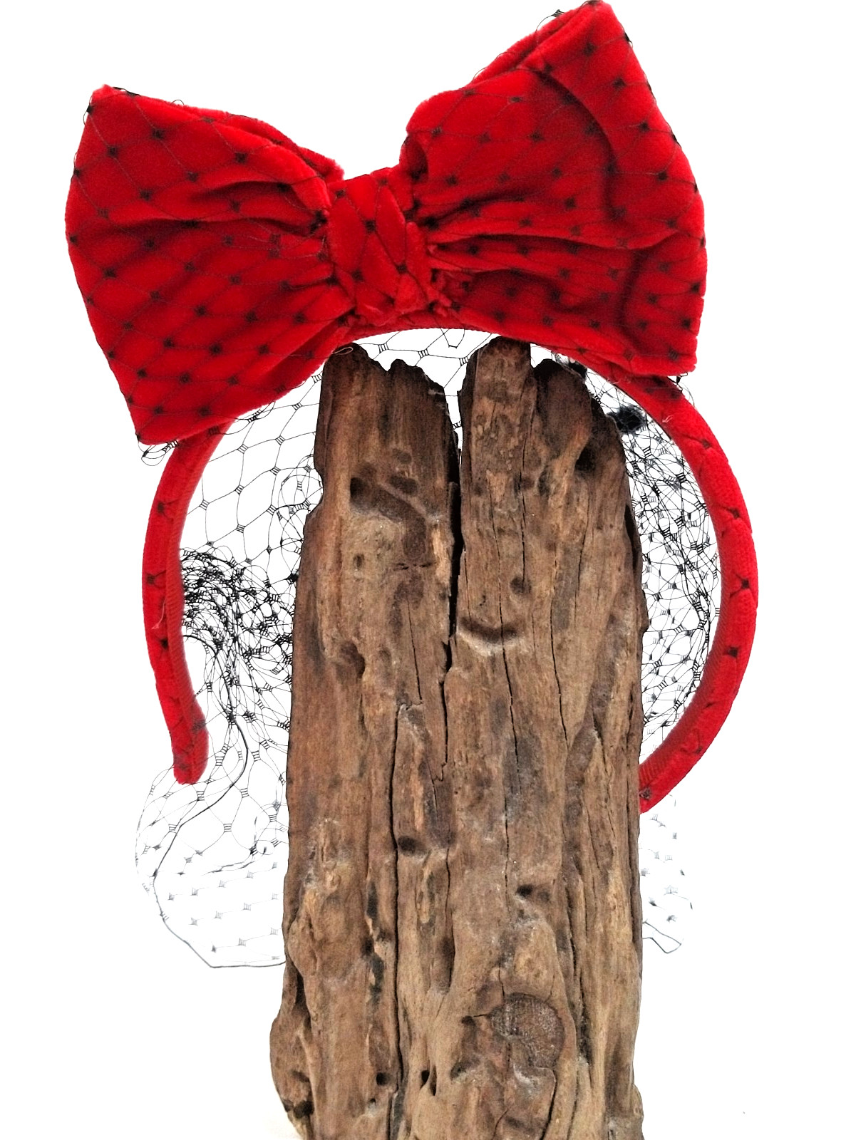 Authentic Red Valentino Italy Red Bow Velvet Headband