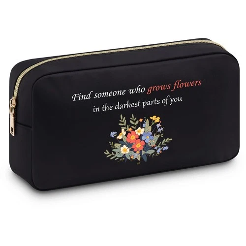 Encouragement Makeup Bag Motivational Travel Cosmetic Pouch Inspirational Gift