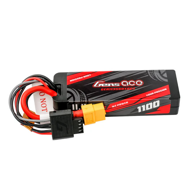 Gens ace G-Tech 1100mAh 11.1V 3S1P 60C GRP-76 Hardcase Lipo Battery