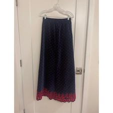 Vintage 70s Velvet Maxi Skirt Floor Length Kasper for JJ Sport Retro Cottagecore