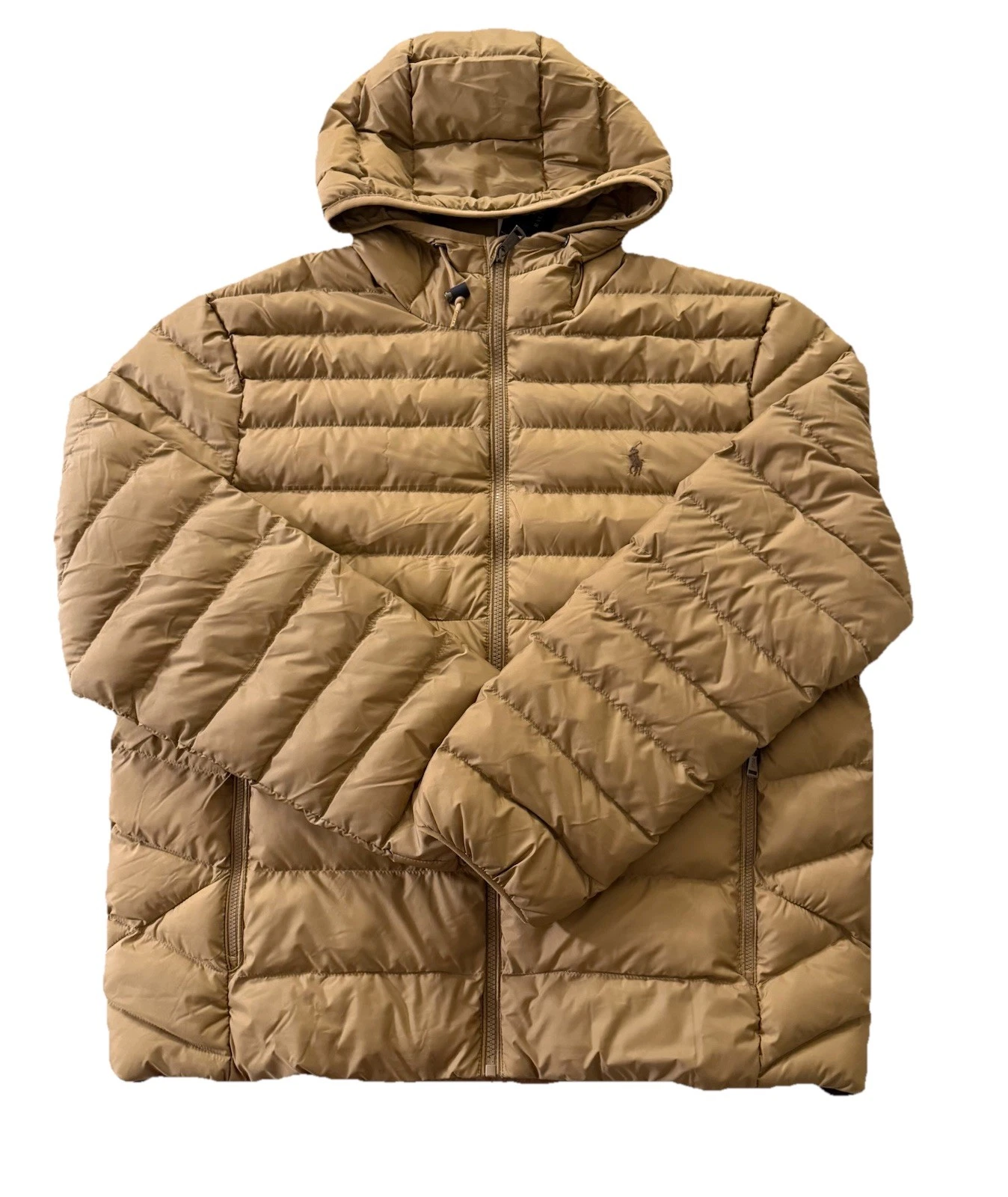 NWT Ralph Lauren Men’s Beige Packable Puffer Jacket Size Large