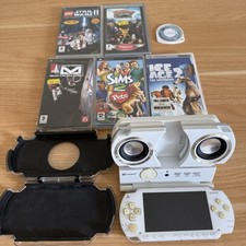 Sony PSP-1003 Console White Handheld Games Console & 6 Games/Films & Case