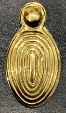 Polished Brass Keyhole Cover Escutcheon Plate Door Reeded Beehive.