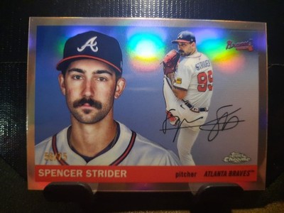 2025 Topps Chrome Platinum Spencer Strider #148 Rose Gold Refractor /75